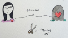 Artwork by Mari Andrew - depiction of grieving